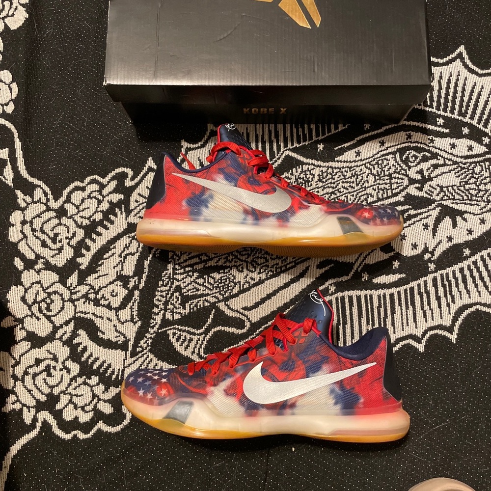 Nike Kobe 10 X Mamba Independence Day Olympic USA 705317-604 Size 11.5